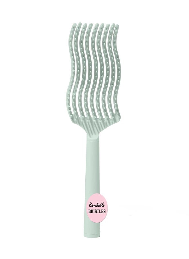 Mane Wets Get It On Hair Brush - Detangling Wet Brush for All Hair Types - Helps Evenly Distribute Styling & Treatment Products - Made with Bendable Bristles to Prevent Tugging or Pulling (1 Count) - Image 1